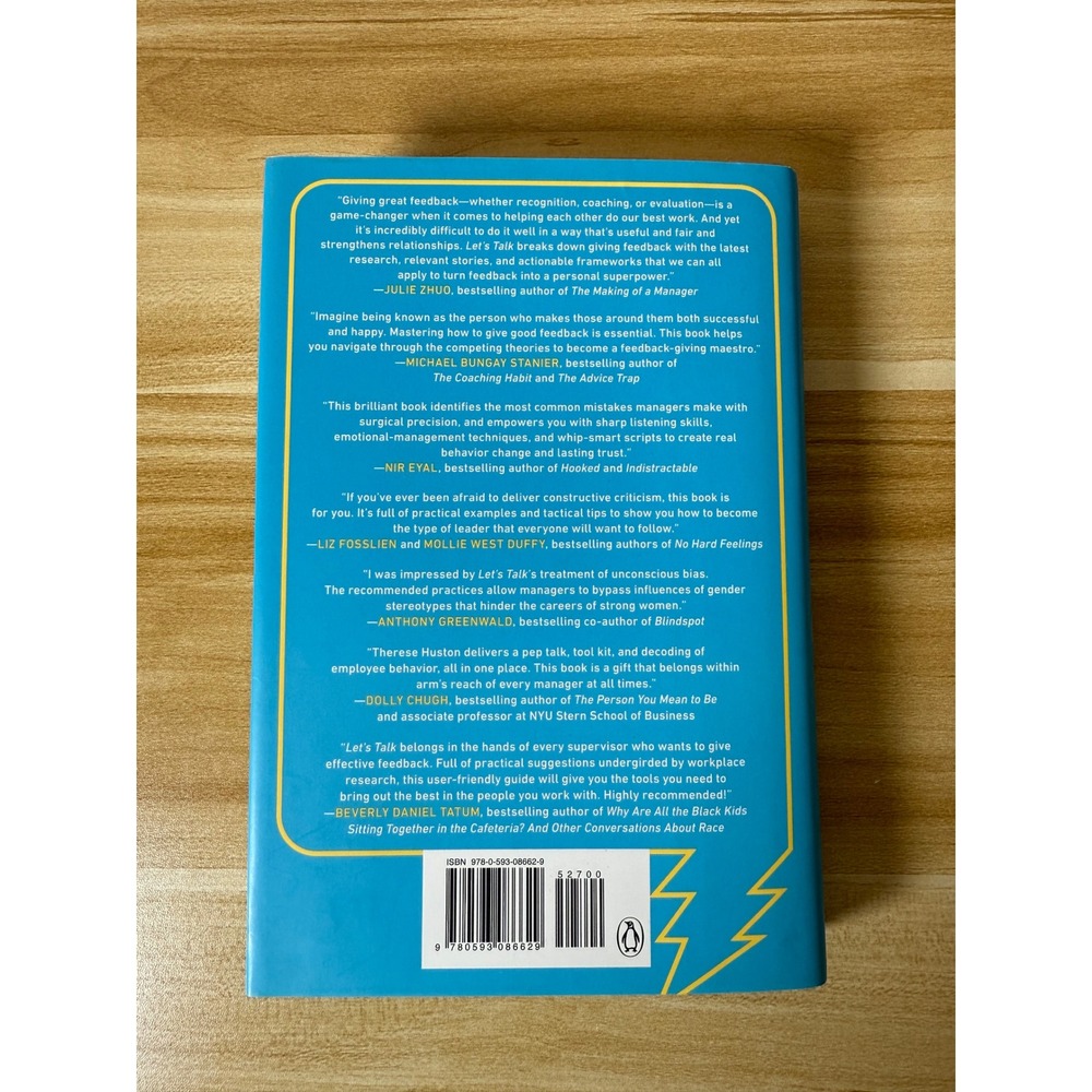 Let's Talk Therese Huston Feedback Superpower Book Teal Blue - Picture 2 of 2